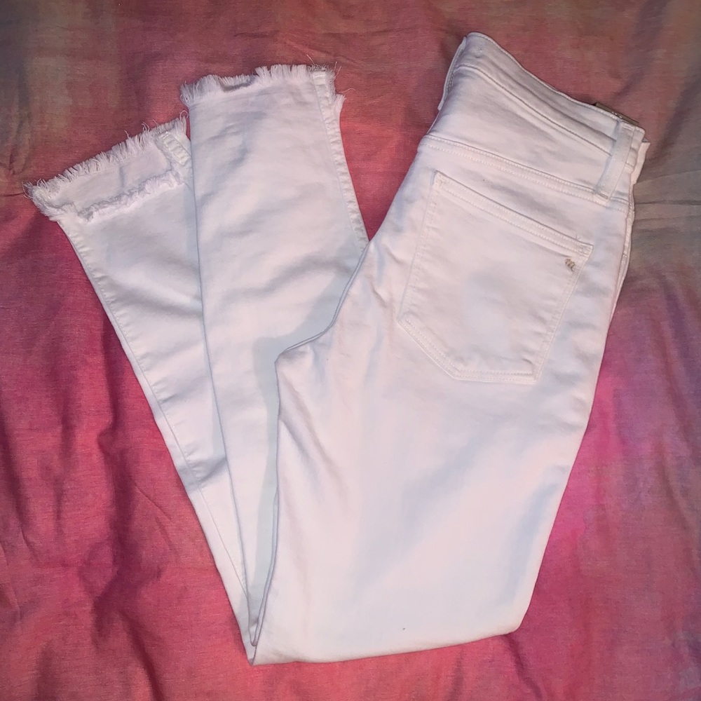 All White 10” High Rise Skinny Jeans